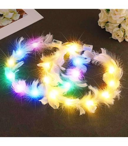 Serre-tête Lumineux LED Pour Femmes - Bandeau Clignotant Coloré Pour Fête, Halloween, Noël, Carnaval - 3 Modes Lumineux