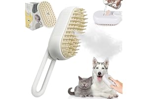 HYDTQCL Spazzola a Vapore per Gatti, Massaggio Estetico e Depilazione 3 In 1 Spazzola per Gatti con Vapore, Spazzola a Vapore per Cani, per Cani e Gatti Eliminare Pelo Superfluo Morto e Sottopelo