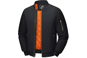 MAGCOMSEN Chaquetas de bombardero para hombre, estilo casual, cortavientos, con bolsillos con cremallera, abrigo cálido para otoño e invierno