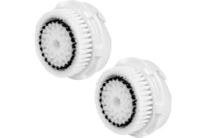 2 x têtes pour brosse E-Cron. Compatible Rechange pour Clarisonic nettoyage facial pour la peau en Sensitive, Mia 1, 2, 3 (Aria), Smart Profile, Alpha Fit, Plus, Sonic Radiance