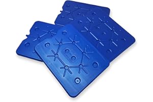 ToCi XXL Bloc réfrigérant pour glacière, bleu, 32 x 25 cm, 800 ml, Lot de 4
