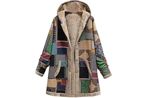 Shoplifemore Winter Coat for Women,Womens Warm Long Coat Fur Collar Hooded Jacket Slim Parka Outwear Fleece Lined Trench Coat