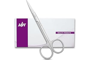 MJW Nail Scissor for Women – Stainless Steel Straight Toenail & Cuticle Trimming Tool, Multi-Use Grooming Scissor for Beard, Nose & Ear Hair