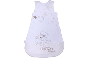 Herding Baby Best Baby-Schlafsack, Kleiner Lieblingsmensch Motiv, 90 cm, Seitlich umlaufender Reißverschluss und Druckknöpfe, Weiß