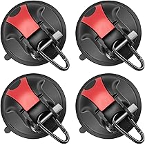 Lot De 4 Ventouses Extra Fortes Camping – Charge Max 35 Kg, Diamètre 10 Cm – Pour Tentes, Voitures, Carrelage, Verre