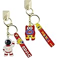 FunBlast Space Theme Keychain – 3D Fancy Rubber Key Chain, Kawaii Keychains, Keyrings for Home, Office, Car, Best Gift Keychains, Key Chains for Girls, Party Favor Item