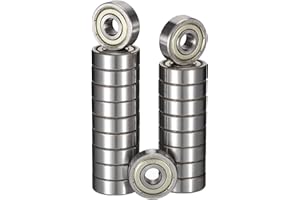 HiPicco 625ZZ Deep Groove Ball Bearings, ID 5mm x OD 16mm x Width 5mm Miniature Bearings, Double Metal Shielded Ball Bearing Chrome Steel Z2 Lever 20pcs
