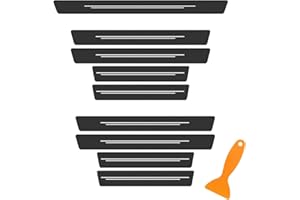 GisWell 10Pcs Car Door Sill Protector, Carbon Fiber Threshold Protective Sticker, Scratch Resistant Door Sill Bumper Protective Film, Universal Kick Plate Guard, Auto Accessories