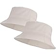 2x Fischerhüte Unisex Baumwolle - Umkehrbare Bucket Hats Für Sommer & Outdoor