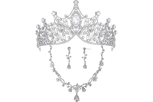 ZOOMA Tiara di cristallo per sposa, principessa, diadema nuziale, per matrimoni, balli di fine anno, feste di compleanno