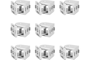 TSSS 8 Stück Drehgelenk-Verbinder für Aluprofil 20x20,180° verstellbares Scharnier,für Standard 6mm T Nut Aluminium Extrusion Profil, 3D-Drucker und CNC