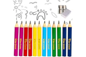 TinyGeeks Matite Jumbo HB - NUOVO 2024-12 matite grosse - Matite corte a triangolo per bambini + temperino - Perfette per la scuola materna, i bambini + Consigliate da insegnanti ed esperti