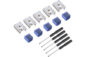 AOICRIE 5 Pieces TMC2208 V1.2 Stepper Driver Module TMC2208 Stepper Motor Driver Module with Heatsink for 3D Printer Part SKR V1.3 MKS GEN L Ramps 1.5/1.6 Control Board