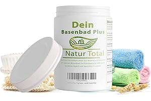 ‎NATUR TOTAL Natur Total Basenbad Plus 1500g XL Dose Basisches Badesalz zur Entgiftung und Entsäuerung, Vollbad, Fußbad, Peeling