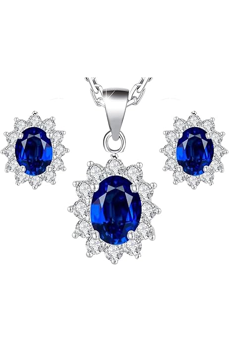 Set Gioielli Donna Collana E Orecchini Con Zirconi - Argento 925 Placcato, Regalo San Valentino - Foto 4