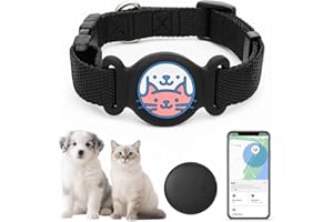 CHINOXIA Katzen-Tracker, Hunde-Tracker, GPS-Katzen-Tracker-Halsband (nur Android), Haustier-Tracker für Katzen ohne monatliche Gebühren, Standortverfolgung in Echtzeit, wasserdicht, Anti-Verlust, ideal für die