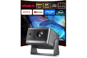 Magcubic Smart 4K-projektor, kompatibel med Netflix,600 ANSI Native 1080P | Android 13 autofokus och Keystone-korrigering, WiFi Bluetooth, kort överkast för hemmabio och utomhusbruk HY350NTV