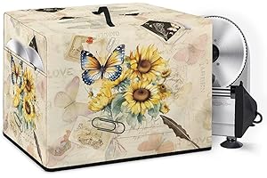 NETILGEN Staubschutz für Fleischschneider, Lebensmittelschneider, Delikatesser, wasserdicht, schmutzabweisend, hält das Gerät sauber, Schutzhülle für Zuhause, Küche, Dekoration, Schmetterling,