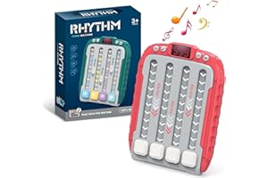 Tangdudu Machine de Jeu de Rythme de Musique Électronique, Jeu de Poussée Rapide, Jeu de Mémoire, Jouets de Rythme Éducatifs, Cadeau pour Garçons et Filles, pour Enfants et Adultes (Rouge)