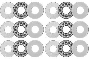 Kvartsman AXK1024 axial rullager med brickor 10 mm hål 24 mm AD 2 mm tjocklek 6 st
