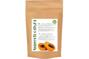 YFCACT 25g NATUR PAPAYA KERNE - SONNENGETROCKNET (UNTER 30°C) ROHKOST QUALITÄT