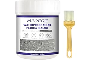 Meoeot Sigillante Impermeabile Trasparente 300g, Liquido per Perdite Acqua, Rivestimento Definitivo per Doccia, Interni ed Esterni