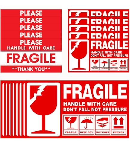 Rouleau 250 Étiquettes FRAGILE - Autocollants 25x45mm Pour Colis | NOPKESV - 6