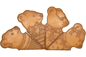 PJaspert Eiswaffeln | Dekoration - Fächerwaffeln - Kinderwaffel "Bärchen" einzeln 92mm (320 Stück)