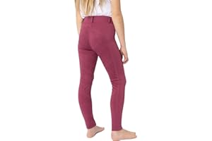 HORZE Legging d'équitation DEA, pour Enfant, Pantalon d'équitation pour Fille, Passants de Ceinture, empiècement Complet, Poche pour téléphone Portable