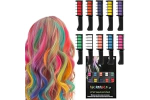 Gireatick 10 Colors Hair Chalk Comb for Girls Kids, Temporary Hair Color Dye for Girls Kids Gifts on Valentine's Day Cosplay for Age 8-12, Washes Out Easily Non-Toxic and Safe for All Ages, Including