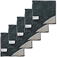 Kochblume Microfibre Cleaning Cloths 18 x 18 cm Set of 5 Anthracite Grey
