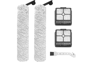 Fixbetter Wymienny wałek szczotkowy i filtr HEPA do dreame H12 / M12 / H11 rdzeniowy bezprzewodowy odkurzacz akcesoria do odkurzaczy, 2 wałki szczotkowe + 2 filtry HEPA + 1 szczotka do czyszczenia