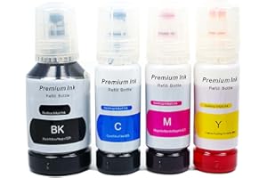 Cartridgeify 101 102 103 104 Compatible con Epson 102 o 104 Cartucho de Tinta, para EcoTank ET-2700 ET-2710 ET-2720 ET-2750 ET-3700 ET-3750 ET-4700 ET-4750 ET-15000