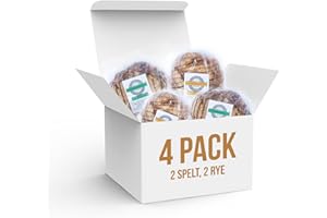 Westbourne Sourdough Bakery - 4 Fresh Loaves – One Day Delivery, Artisan Bread, Vegan Friendly, Hand Baked in UK - 650g (Mixed Pack – 2 Spelt, 2 Rye)