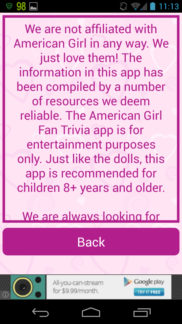 american girl trivia
