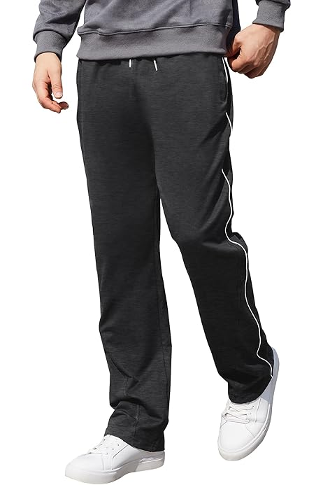 Tansozer Herenbroek Moderne vrijetijdsbroek voor heren, joggingbroek voor heren, katoen, casual sportbroek voor heren met zakken, zwart, S