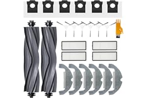 Homruich 25 Piezas de Accesorios para Dreame D10 Plus Gen 2 Robot Aspiradores de Polvo Repuestos, 2 Cepillos de Goma, 4 Filtros, 6 Tovaglioni, 6 Sacchi di Polvere, 6 Cepillos Laterales