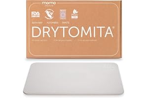 Momo Lifestyle Stone Bath Mat Drytomita, Diatomaceous Earth Absorbent Bathroom Mat Quick Dry, Shower Bath Mat (Linen Grey, 60 X 39 cm)