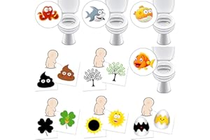 LK TREND & STYLE 18 x WC Aufkleber/Toilettensticker 8 x Unterwasserlieblinge + 10 x Zaubersticker als Töpfchentrainer damit Kinder besser in die Toilette zielen - verfärbende Sticker, lustig und hilfreich