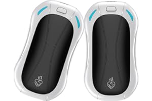 2-Pièces Chauffe Main Rechargeable,FANDLISS 2023 Nouveau 5200mAH Conception Divisée Détachable Chaufferette Main Reutilisable Portable Chauffe Main Electrique pour Camping,Golf,Plein Air l'hiver