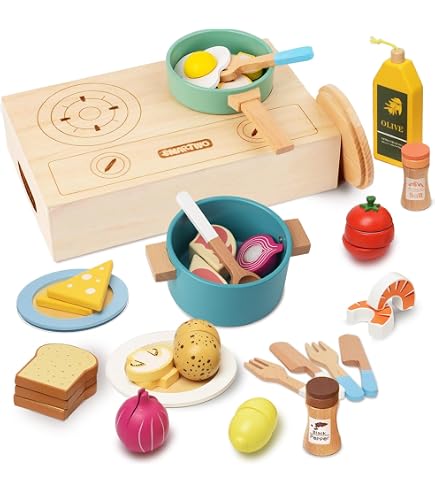 GOKI Huevos De Madera Con Velcro – Set De 6 Piezas En Caja De Cartón Para Juegos De Cocina – Juguete De Imitación Para Niños A Partir De 3 Años