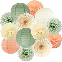 Pompon in carta velina verde salvia verde salvia per baby shower, decorazioni per addio al nubilato, matrimoni, safari, giungla, bosco, festa di compleanno