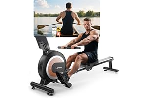 Wenoker Rowing Machine APP Compatible，Indoor Exercise Equipment for Home Gym Use, Magnetic Rower with 350LB Capacity and LCD Monitor, Cardio Training Machine