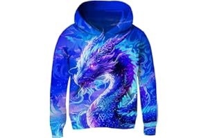 Loveternal Felpe Ragazzo Felpa Bambini Ragazzi Ragazze 3D Felpe con Cappuccio con Hoodie Tasche Manica Lunga Sweatshirt 5-13 Anni