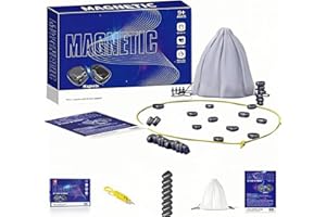 COSORO Magnetspiel für Erwachsene Kinder,Magnetisches Schachspiel,Tisch Magnetspiel,Puzzle Checkers Spiel,Magnet Spiel Tragbares Magnet-Steinbrett Tragbares Magnet-Steinbrett Für Familienparty Reisespaßspiel