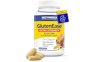 Enzymedica, GlutenEase Extra Strength, Gluten Digestive Support, 60 Capsules, Vegan, Soy-Free
