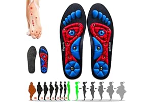 FLANLIY Semelles MagnéTiques, Hommes Et Femmes Semelles Chaussures Confort, Pour Soulager La Fasciite Plantaire, Semelles Pieds Plats, Dispersent La Pression Des Pieds Pour Hommes Femmes(M)