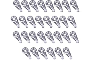 TOPHOMER Lot de 30 clips de fixation pour verre - En plastique transparent - Pour montage mural, miroir, porte d'armoire (4-5 mm)