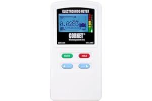 EMR SHIELDING SOLUTIONS EMRSS Cornet ED98QPro5G Latest Version Quad-Mode Meter: RF/LF Electrosmog Field Strength Power Meter with Built-in Gauss Meter, Electric Field Meter and Light Flicker