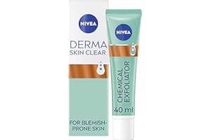NIVEA Derma Skin Clear Chemical Exfoliator (40ml), Liquid Exfoliator Made with 8% Salicylic Acid, Glycolic Acid, and Niacinamide, to Visibly Reduce and Prevent Blemishes